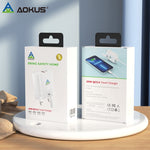 AOKUS E165 Dual Port 20W PD+QC3.0 Travel Charger White